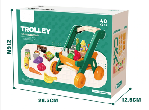  Bộ Đồ Chơi Xe Đẩy Trái Cây (40 phụ kiện) -trolley children's stroller 