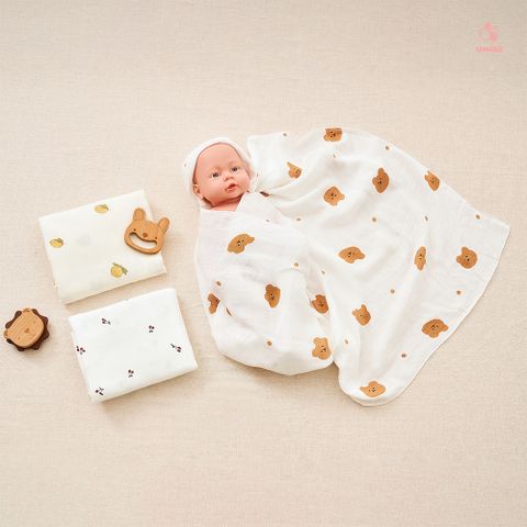  Khăn Sợi Tre 2 Lớp Umibe Siêu Mềm Mại Thấm Hút Tốt 