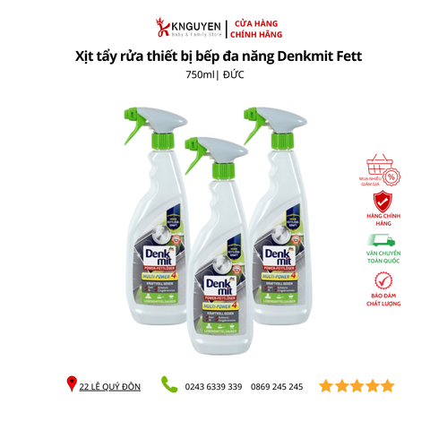  Xịt tẩy rửa thiết bị bếp đa năng Denkmit Fett - Chai 750ml 