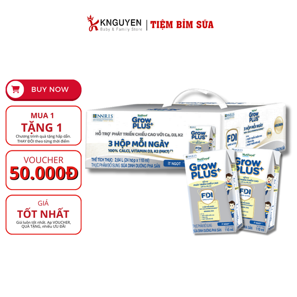  Sữa GrowPlus Height Boosting Nutifood (110ml) 