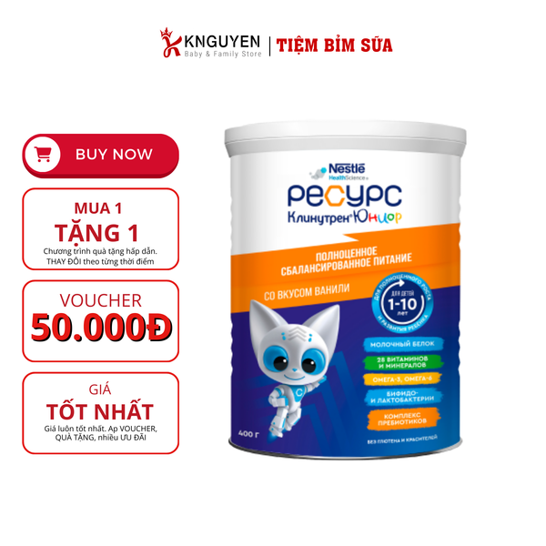 Sữa béo Clinutren Junior Nga 400g cho bé (1 đến 10 tuổi) 