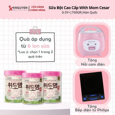  Sữa bột Hàn Quốc cao cấp With Mom Premium (750g) 