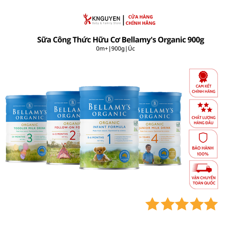  Sữa Công Thức Hữu Cơ Bellamy's Organic 900g 