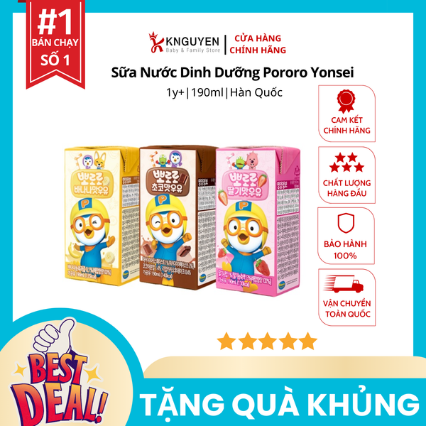  Sữa Nước Dinh Dưỡng Pororo Yonsei 190ml 