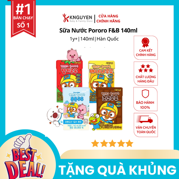  Sữa nước Pororo F&B 140ml 