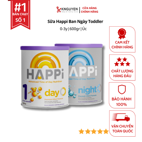  Sữa Happi ban ngày Toddler 600g (Úc) 