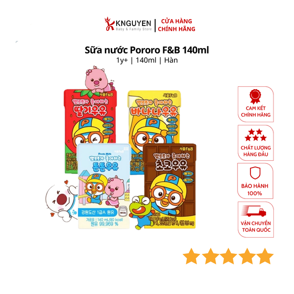 Sữa nước Pororo F&B 140ml 