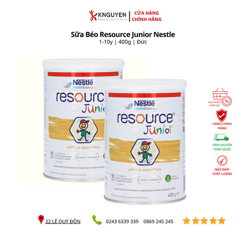  Sữa béo Resource Junior Đức – 400g (Từ 1-10 tuổi) 