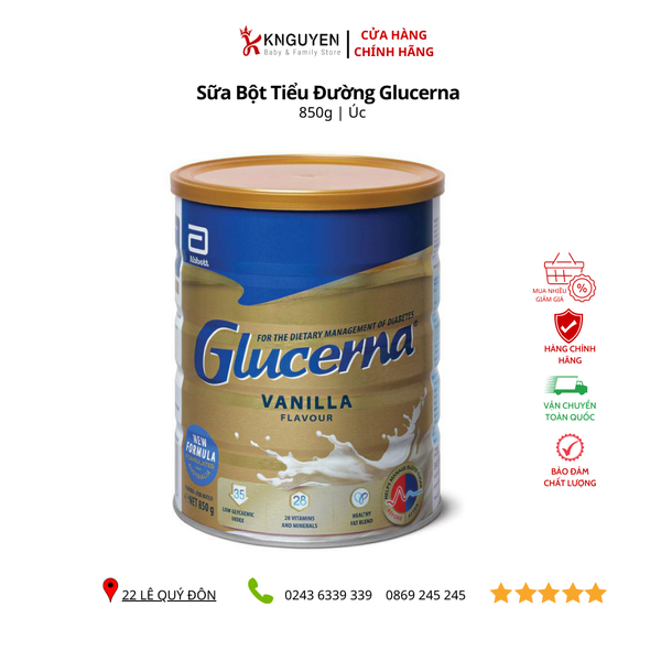  Sữa bột tiểu đường Glucerna 850g 