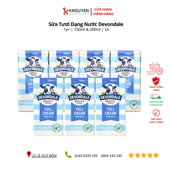 Sữa nước Devondale nguyên kem Úc 