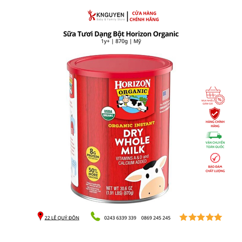  Sữa tươi Horizon organic dạng bột US 870gr 