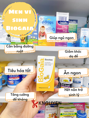  Men vi sinh Biogaia Nga lọ thủy tinh 