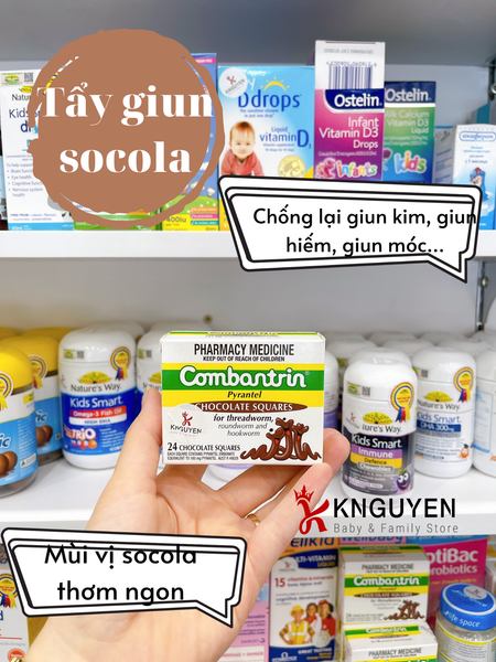  Tẩy giun Socola Combantrin 