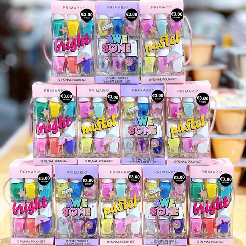  Bộ sơn móng tay bé gái Primark ( set 12) Pháp 