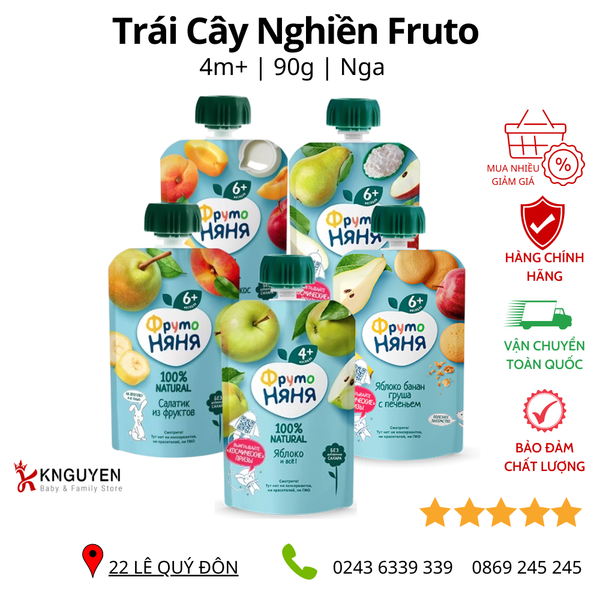  Trái cây nghiền Fruto 90g 