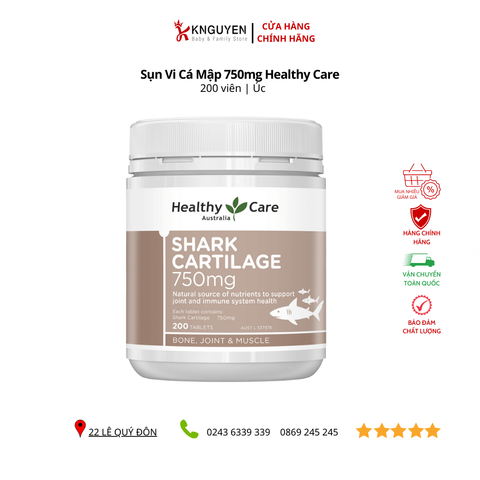  Sụn vi cá mập 750mg Healthy Care 
