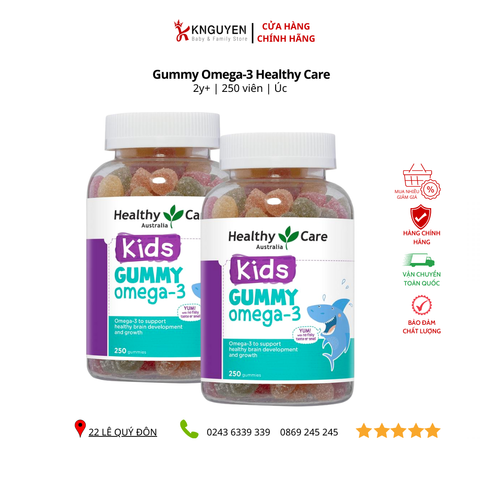  Kẹo Gummy Omega-3 Healthy Care 250 viên 