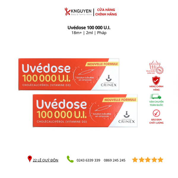  UVEDOSE 100.000 U.I PHÁP D Liều Cao 
