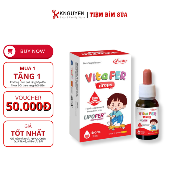  Sắt Nhỏ Giọt VITAFER Drop (30ml) 
