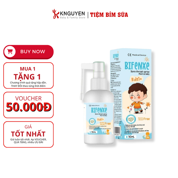  Dung Dịch Xịt Họng Bifenxe Bicare 30ml 