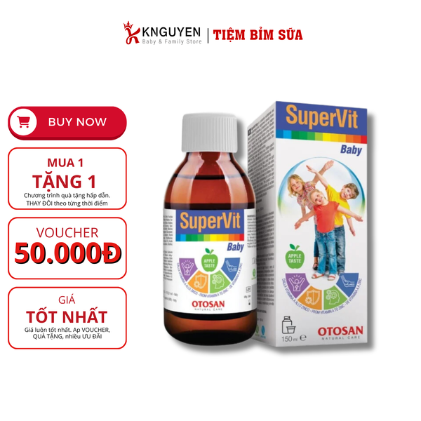  Vitamin tổng hợp Supervit Baby - Otosan - Italy - Chai 150ml 