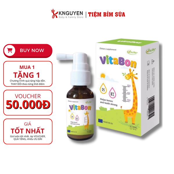  Vitamin D3K2 + DHA Vitabon Dạng Xịt 