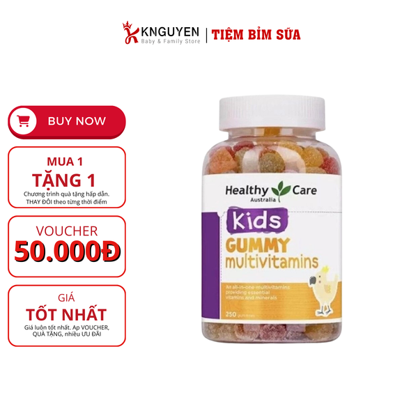  Kẹo dẻo bổ sung vitamin tổng hợp Healthy Care 250 viên 
