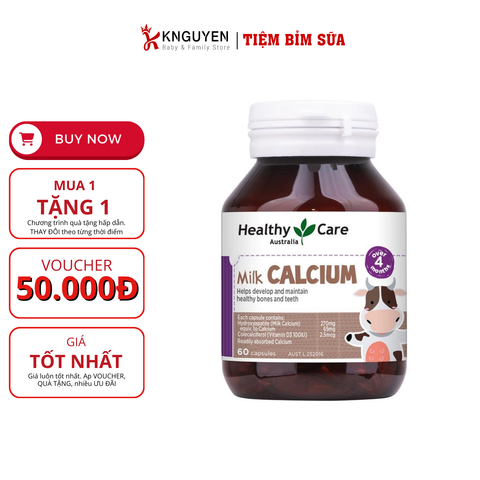  Canxi Sữa Healthy Care 60 viên 