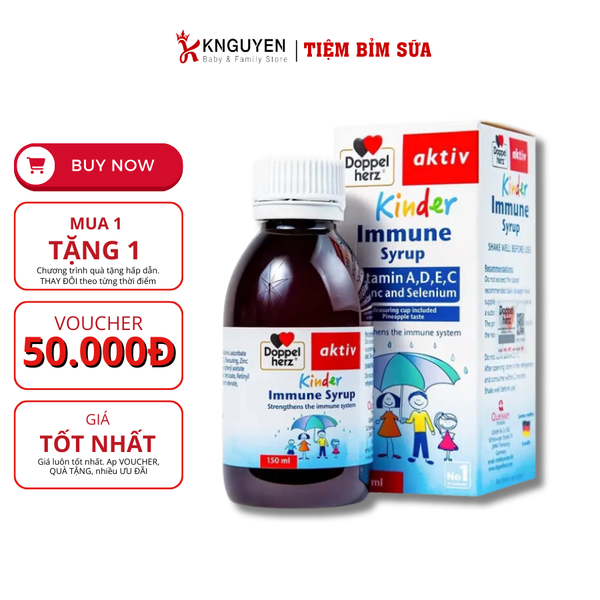  Tăng Đề Kháng Kinder Immune Syrup, 150ml, Doppelherz 