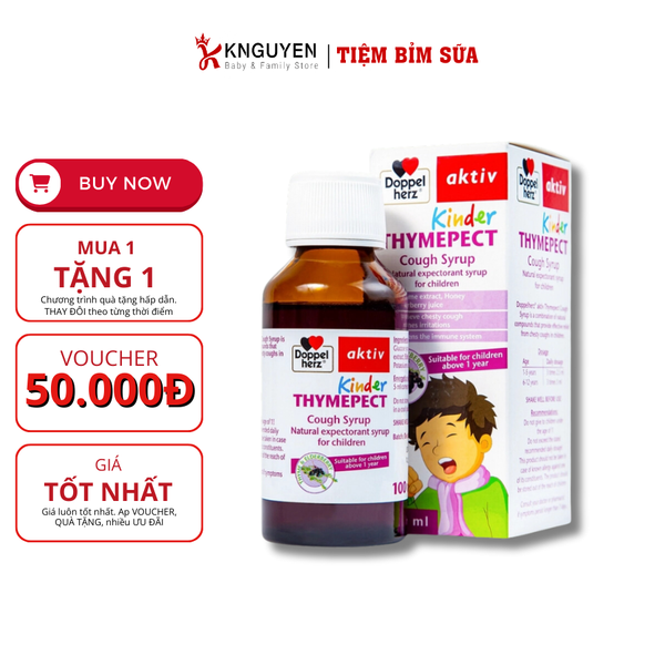  Siro Giảm Ho Tiêu Đờm Thảo Dược Doppelherz Aktiv Thymepec (100ml) 