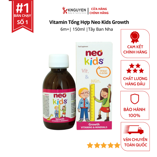  Vitamin Tổng Hợp Neo Kids Growth 150ml 