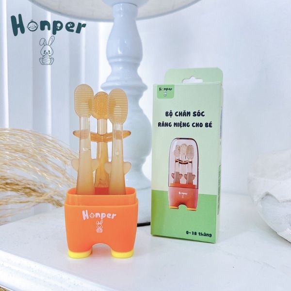  Bộ chăm sóc răng miệng Honper cho bé 3in1 