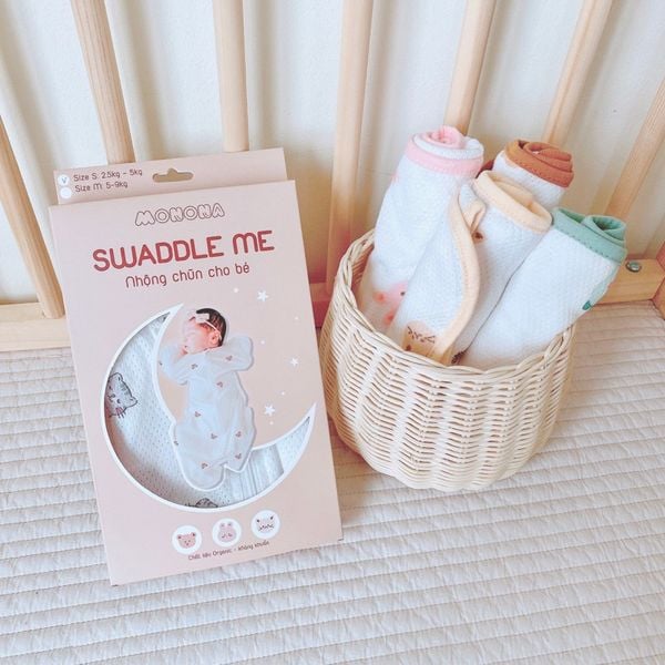  NHỘNG CHŨN MONONA - SWADDLE ME CHO BÉ SIÊU MỀM SIÊU THOÁNG 