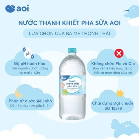  Nước pha sữa AOI - Chai 1.5l 