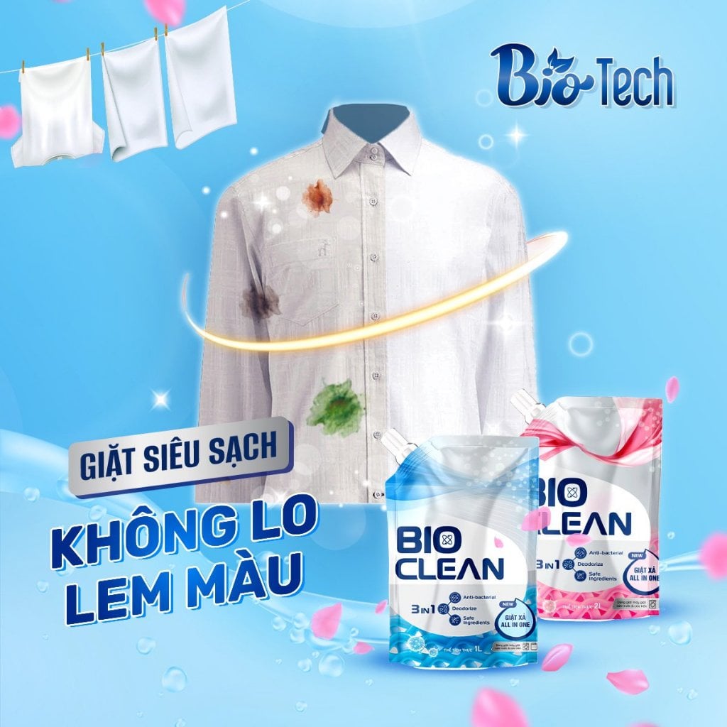  Nước Giặt Xả All in one Bio Clean (2000ml) 