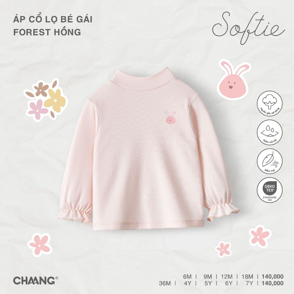  Áo giữ nhiệt cổ lọ cho bé Forest Chaang 