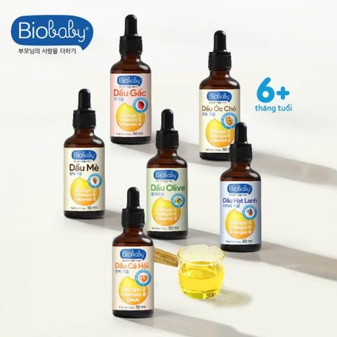  Dầu ăn dặm BioBaby 100% nguyên chất từ thiên nhiên cho bé từ 6M+ (50ml) 
