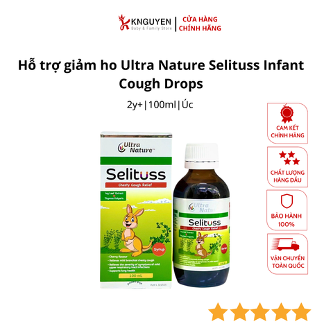  Hỗ trợ giảm ho Ultra Nature Selituss Infant Cough Drops - 100ml 
