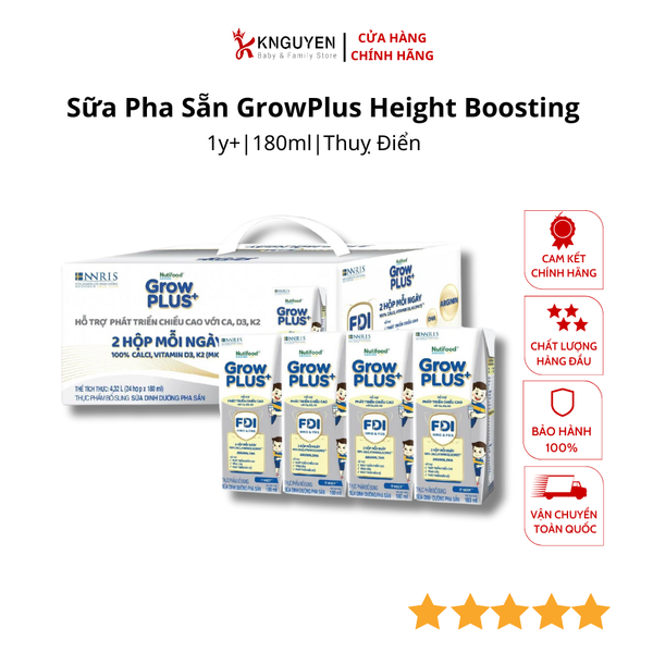  Sữa Pha Sẵn GrowPlus Height Boosting Nutifood (180ml) 
