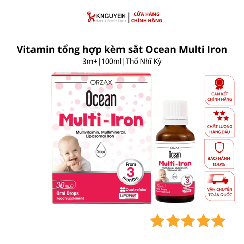  Vitamin tổng hợp kèm sắt Ocean Multi Iron 3M+ 
