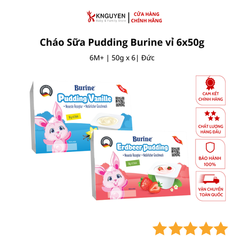  Cháo Sữa Pudding Burine vỉ 6x50g 