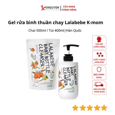  Gel rửa bình thuần chay Lalabebe K-mom Hàn Quốc 