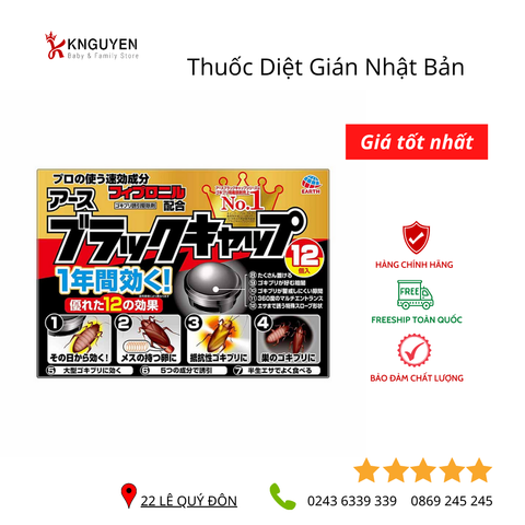  Thuốc diệt gián - Nhật Bản (12 viên) 