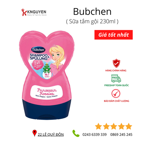  Gội xả BUBCHEN Đức (tim) 