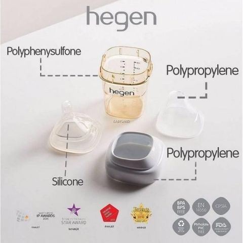  Bình sữa Hegen PPSU 240ml núm ti size M (3-6m) 