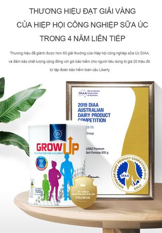  Sữa Tăng Cao Grow Up Royal Ausnz (3-14 tuổi) 