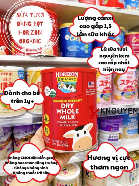  Sữa tươi Horizon organic dạng bột US 870gr 
