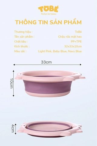  Chậu Rửa Mặt Gấp Gọn Heo Ngộ Nghĩnh Tobe - MS2105 