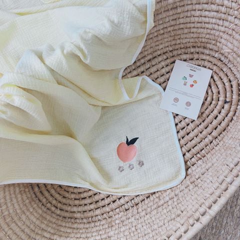  Chăn Gạc Thêu 2 lớp Monona 50*70cm 