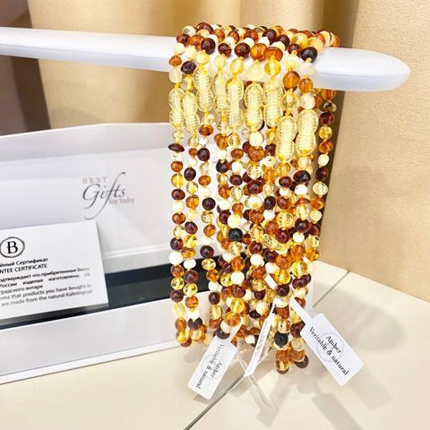  Vòng hổ phách đeo cổ cho bé Little Smile Amber 